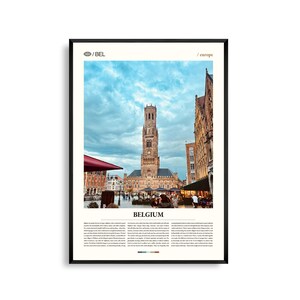 Arte mural belga, impresión de paisajes urbanos y rurales europeos, póster belga, fotografía de arquitectura y paisajes escénicos, Europa Occidental