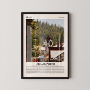 Lake Arrowhead Print California, Lake Arrowhead Wall Art, Lake Arrowhead Poster, Lake Arrowhead Photo, Lake Arrowhead Village