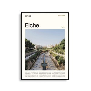Elche Spanien Wandkunst, Palmenhain Stadtbild Druck, Elche Poster, Landschaftliche Landschaft Spaniens, Dekoration im Südosten Spaniens