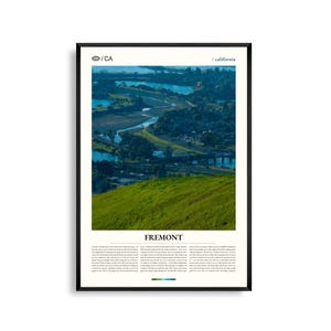 Fremont Print Kalifornien, Fremont Wandkunst, Fremont Poster, Fremont Foto, Niles Canyon, Mission San Jose, Quarry Lakes, Coyote Hills