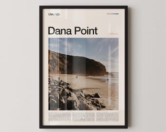 Dana Point California Print, Doheny Beach, Coastal Wall Art