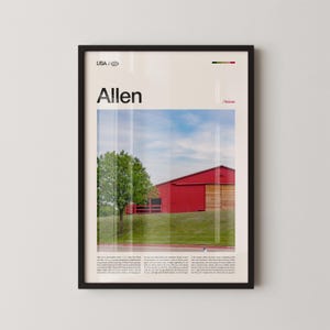 Allen, Texas Print – Allen Wall Art, Allen Poster, Allen Photo, Watters Creek, Allen Premium Outlets, Eagle Stadium, Suburban Charm Decor