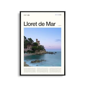 Lloret de Mar Spanien Wandkunst, Küstenortschaft Druck, Lloret de Mar Poster, Malerische Costa Brava Fotografie, Mediterraner Strand Dekor