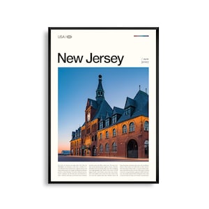 Impressão de Nova Jersey, Arte de Parede de Nova Jersey, Pôster de Garden State, Foto Costeira e Rural, Decoração de Paisagem da Costa Leste