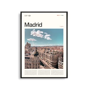 Madrid Spanien Wandkunst, Hauptstadt Stadtbild und Architektur Druck, Madrid Poster, Malerische Urban Fotografie, Historisches Spanien Dekor