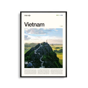 Arte mural de Vietnam, impresión de paisajes escénicos y patrimonio cultural, póster de Vietnam, fotografía del sudeste asiático, decoración de naturaleza y viajes