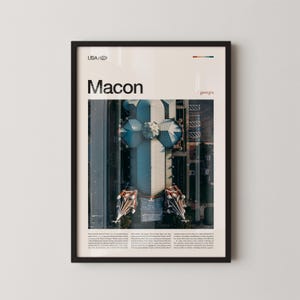 Macon Georgia-tryck, historisk sydstatsväggkonst