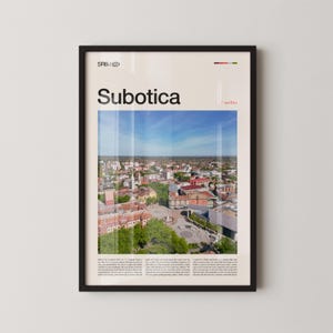 Impresión de Subotica, Serbia, Arte mural de Subotica, Póster de Subotica, Fotografía de Subotica, Arquitectura Art Nouveau, Ayuntamiento, Decoración de paisajes urbanos de los Balcanes