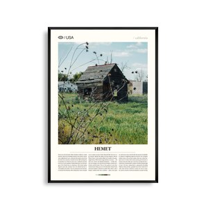 Hemet Californië kunst aan de muur, Inland Valley landschap print, Hemet poster, schilderachtige Zuid-Californië fotografie, decor San Jacinto Valley