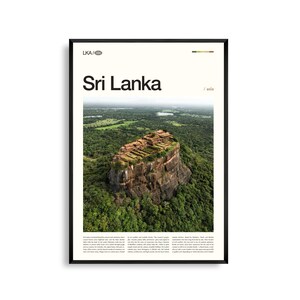 Arte mural de Sri Lanka, impresión de isla tropical y paisaje cultural, póster de Sri Lanka, fotografía panorámica del sur de Asia, decoración de naturaleza y patrimonio