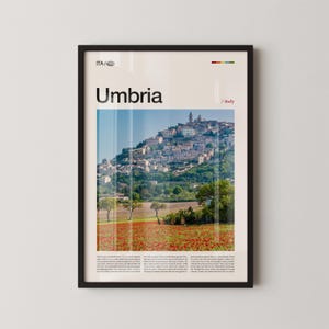 Umbria Print, Umbria Wall Art, Umbria Poster, Umbria Photography, Italian Central Region, Hill Towns & Vineyards Decor