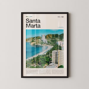 Santa Marta Print, Santa Marta Wall Art, Santa Marta Poster, Colombia Coastal Photography, Caribbean Beach Decor
