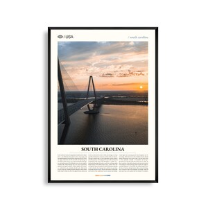 Impresión de Carolina del Sur, Arte mural de Carolina del Sur, Póster de Carolina del Sur, Fotografía de paisaje costero, Decoración sureña, Fotografía de naturaleza