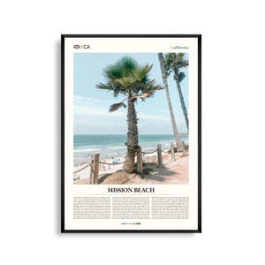 Mission Beach Druck Schwarzweiß Queensland, Mission Beach Wandkunst, Mission Beach Poster, Mission Beach Foto, Australien