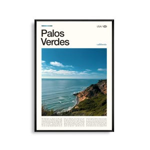 Impression Palos Verdes Californie, art mural Palos Verdes, affiche Palos Verdes, photo Palos Verdes, art des falaises côtières, Rancho Palos Verdes