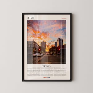 Tucson Druck Arizona, Tucson Wandkunst, Tucson Poster, Wüstenlandschaft Foto, Southwestern Dekor, Sonoran Natur Kunst
