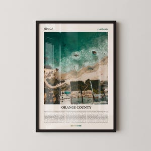 Orange County Print California, Orange County Wall Art, Orange County Poster, Orange County Photo, Newport Beach, Laguna Beach