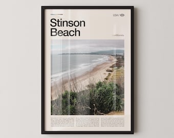 Stinson Beach Print California, Stinson Beach Wall Art, Stinson Beach Poster, Stinson Beach Photo, Marin Headlands, Mount Tamalpais, Stinson
