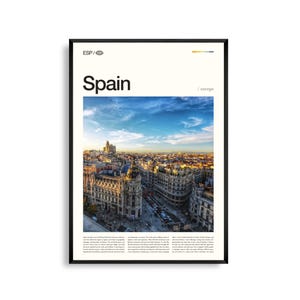 Spanien Wand Kunst, Malerische Landschaft und Stadtansicht Druck, Spanien Poster, Mediterranes Land Fotografie, Iberische Halbinsel Dekor