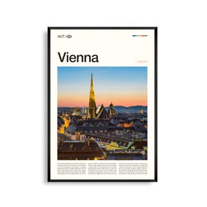 Wien Print Österreich, Wien, Wand Kunst Wien, Wien Poster, Wien Foto, Schloss Schönbrunn, Historische Architektur, Donau, Stadtbild Dekor