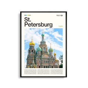 St. Petersburg Poster Russland, St. Petersburg Poster, St. Petersburg Poster, St. Petersburg Foto, Winter Palace, Grachten, Stadtansicht Dekor