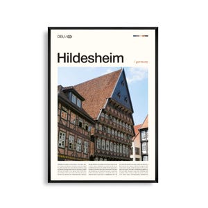 Hildesheim Deutschland Wand Kunst, Historischer Marktplatz und Sonnenuntergang Skyline Druck, Hildesheim Poster, Malerische Europäische Fotografie, Urban Dekor