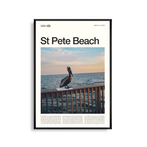 St. Pete Beach Florida Wandkunst, Küsten-Sonnenuntergang-Druck, St. Pete Beach Beach-Plakat, Landschaftsfotografie am Fotos, Tropisches Florida Dekor