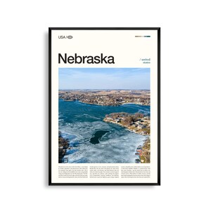 Impresión de Nebraska, arte mural de Nebraska, póster de paisaje de las Grandes Llanuras, fotografía de naturaleza de pradera, decoración de paisajes del Medio Oeste