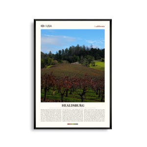 Healdsburg print Californië, Healdsburg kunst aan de muur, Healdsburg poster, Healdsburg foto, Healdsburg Plaza, Russian River, Dry Creek Valley