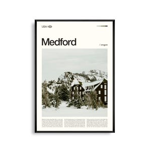 Medford Oregon Wall Art, Rogue Valley landschap print, Medford poster, schilderachtige fotografie Zuid Oregon, decor Pacific Northwest