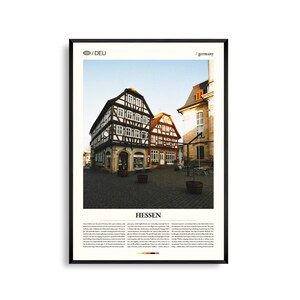 Hessen Deutschland, Wand Kunst, Malerische Landschaft und Waldlandschaft, Hessen Poster, Europäische Fotografie, Natur Dekor