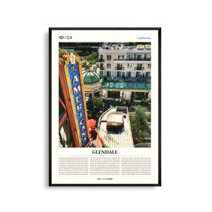 Glendale Print Kalifornien, Glendale Wandkunst, Glendale Poster, Glendale Foto, Brand Park, The Americana bei Brand, Forest Lawn Gedenkpark