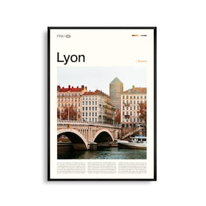 Lyon Frankreich Wand Kunst, Historische Stadtbild und Fluss Fotografie Druck, Lyon Poster, Malerische Europäische Dekoration, Reise Kunstwerk