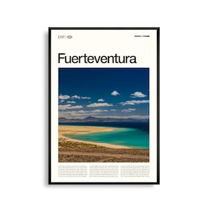 Fuerteventura Spanien Wandkunst, Vulkaninsel Landschaft Druck, Fuerteventura Poster, Kanarische Inseln Fotografie, Ozean Dekor