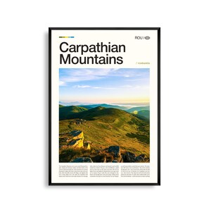 Karpaten Berge Wand Kunst, Osteuropäische Landschaft Druck, Karpaten Poster, Malerische Wald und Berge Fotografie, Natur Dekor