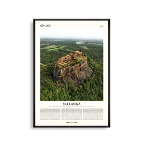 Arte mural de Sri Lanka, impresión de isla tropical y paisaje cultural, póster de Sri Lanka, fotografía panorámica del sur de Asia, decoración de naturaleza y patrimonio