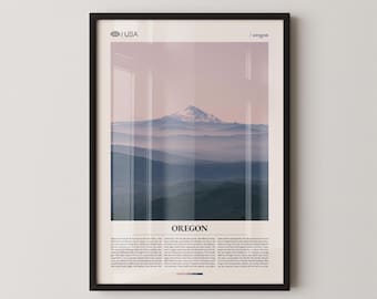Oregon Landscape Photo Print, Pacific Northwest Forest & Coast Wall Art