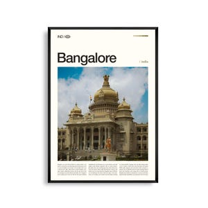 Bangalore India Wall Art, stedelijk stadsgezicht en tuinstad fotografie print, Bangalore poster, schilderachtig decor, Zuid-Azië reizen artwork