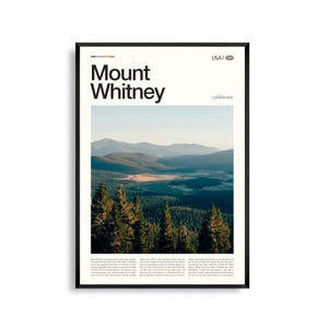 Mount Withney Print Kalifornien, Mount Withney Wandkunst, Mount Withney Poster, Mount Withney Foto, Inyo National Forest