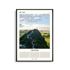 Arte mural de Vietnam, impresión de paisajes escénicos y patrimonio cultural, póster de Vietnam, fotografía del sudeste asiático, decoración de naturaleza y viajes
