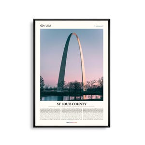 St. Louis County Print Missouri, St. Louis Wandkunst, County Landschaft Poster, Foto des Mittleren Westens, Urban Nature Decor, Heartland Art