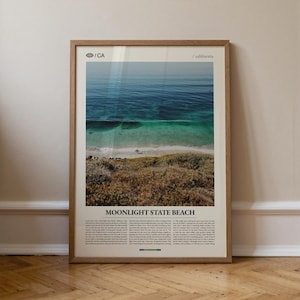 Moonlight State Beach Kalifornien Fotografie Druck, Encinitas Wandkunst