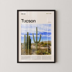 Tucson Print Arizona, Tucson Wall Art, Tucson Poster, Desert Landscape Photo, Southwest Decor, Sonoran Nature Art