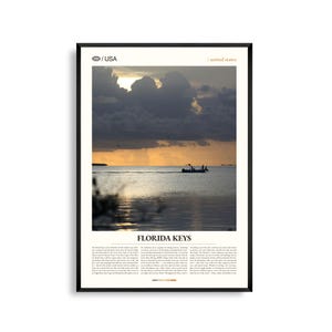 Florida Keys afdrukken Florida, Florida Keys kunst aan de muur, Florida Keys poster, Florida Keys foto, Key West, Seven Mile Bridge, Dry Tortugas Nation