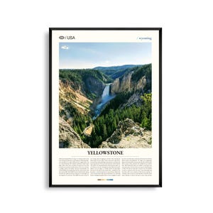 Impresión del Parque Nacional de Yellowstone, Arte mural de Yellowstone, Póster de Yellowstone, Foto de Yellowstone, Old Faithful, Grand Prismatic Spring, Naturaleza