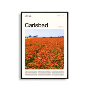 Impression de Carlsbad en Californie, art mural Carlsbad, affiche de Carlsbad, photo de paysage côtier, déco plage, art de la Californie du Sud