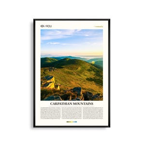 Karpaten Berge Wand Kunst, Osteuropäische Landschaft Druck, Karpaten Poster, Malerische Wald und Berge Fotografie, Natur Dekor