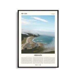 Oregon Druck,Oregon Wandkunst,Oregon Poster, Landschaft im pazifischen Nordwesten, Wald- und Küstendekor, Malerische Natur Kunst