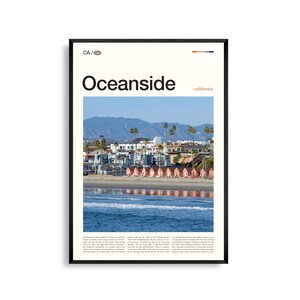 Oceanside Print Kalifornien, Oceanside Wand Kunst, Oceanside Poster, Oceanside Foto, Oceanside Pier, Hafen Strand, Mission San Luis Rey