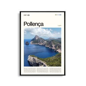 Pollenca Spanien Wandkunst, Historisches Bergdorf Druck, Pollença Poster, Mallorca Fotografie, Balearen Dekor